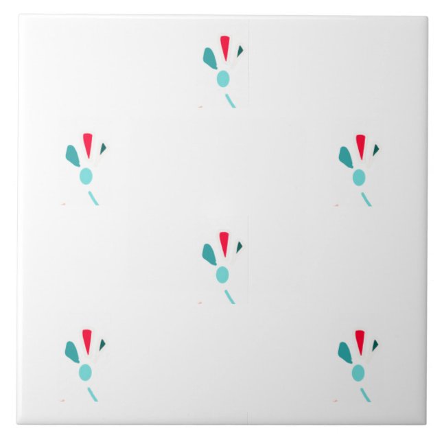 Botanical motif Ceramic Tile (Front)