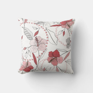 Botanical Motifs: Isolated Flower Vintage Cushion