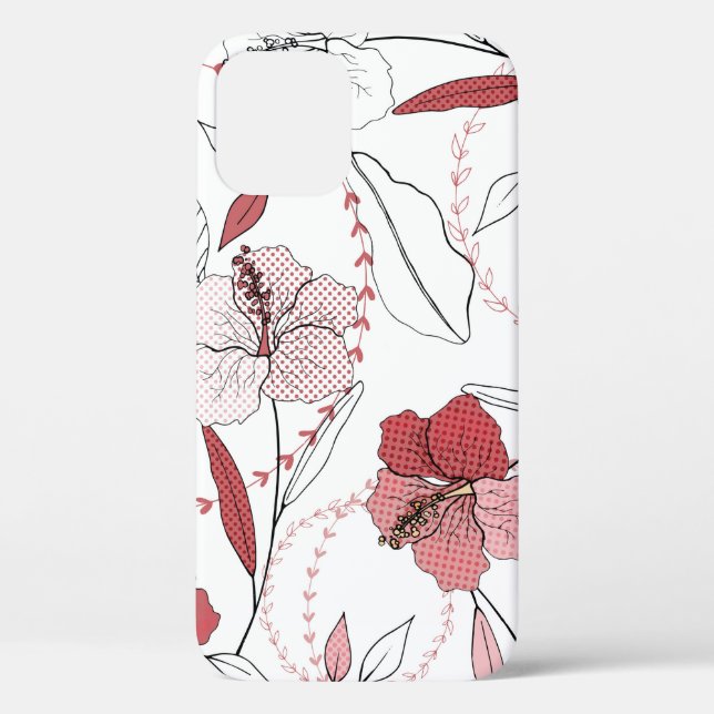Botanical motifs. Isolated seamless flower pattern Case-Mate iPhone Case (Back)