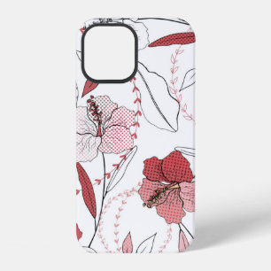 Botanical motifs. Isolated seamless flower pattern iPhone 12 Case