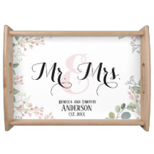 Botanical Mr and Mrs Personalised Wedding Gift