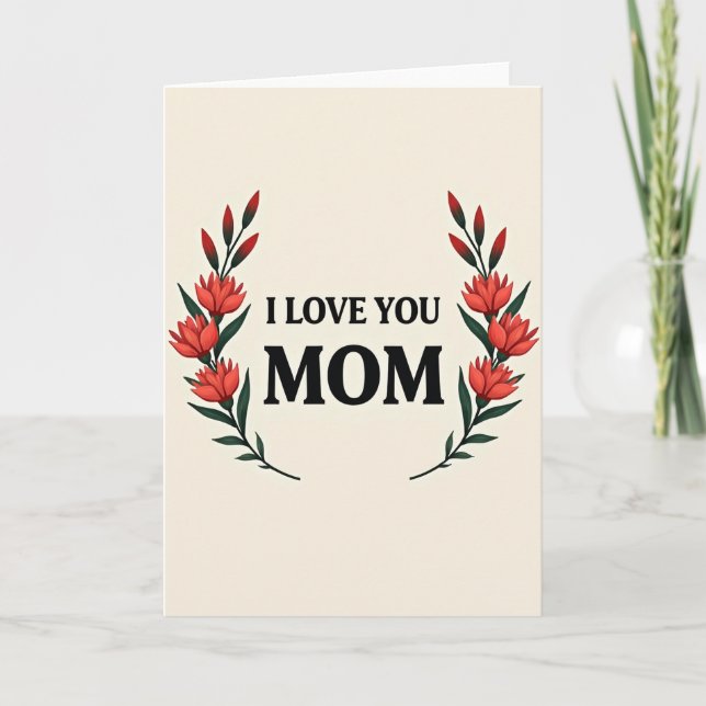 Botanical Mum Affection Card (Front)