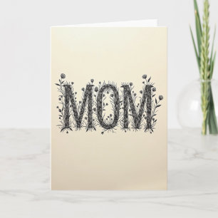 Botanical Mum Art Design Card