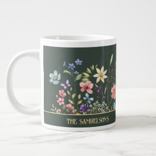Botanical Nature's Beauty with Our Wildflower Large Coffee Mug