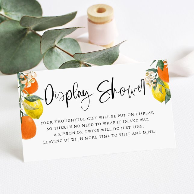 Botanical Orange and Lemon Garland Display Shower Enclosure Card (Creator Uploaded)