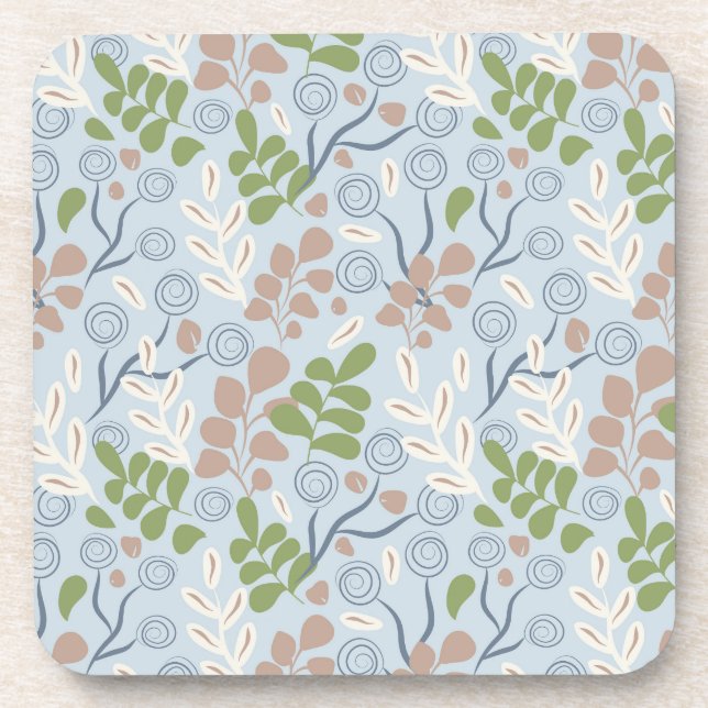 Botanical organic shapes coaster (Front)