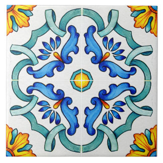 Botanical Ornamental Mediterranean Tile