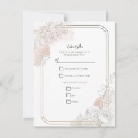 Botanical Outline Sage & Blush Floral R.S.V.P.