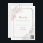 Botanical Outline Sage Blush Floral Wedding Sign Invitation<br><div class="desc">Thank You Card. Check out other items in this matching suite.</div>