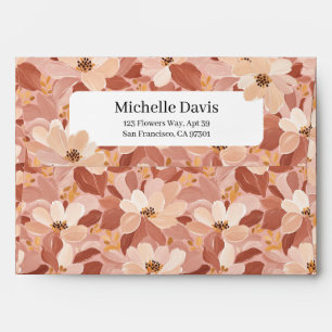 Botanical Painting Background Warm Note Envelope