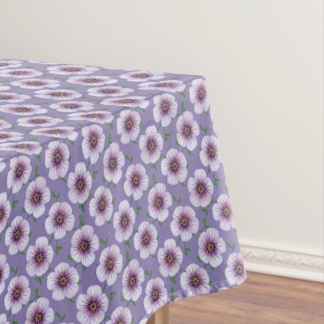 Botanical Pale Blue Geranium Flower on any Colour Tablecloth (In Situ)