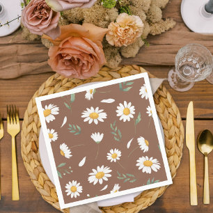 Botanical Paper Napkins, Flower Print Napkins