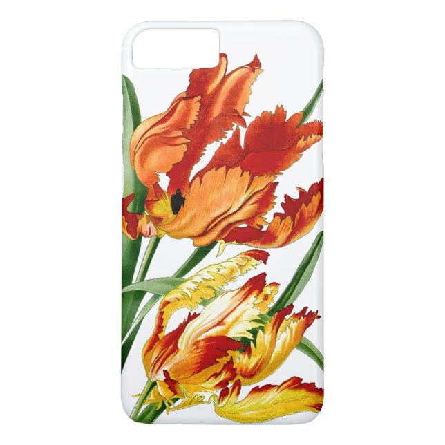 Botanical Parrot Tulip Floral Flower iPhone 7 Case (Back)