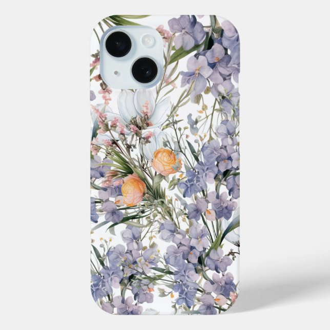 Botanical pastel colours wildflower summer floral Case-Mate iPhone case (Back)