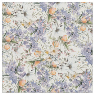 Botanical pastel colours wildflower summer floral fabric