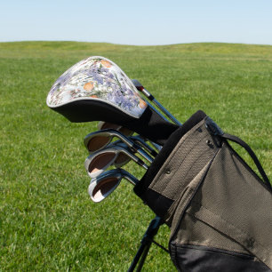 Botanical pastel colours wildflower summer floral golf head cover