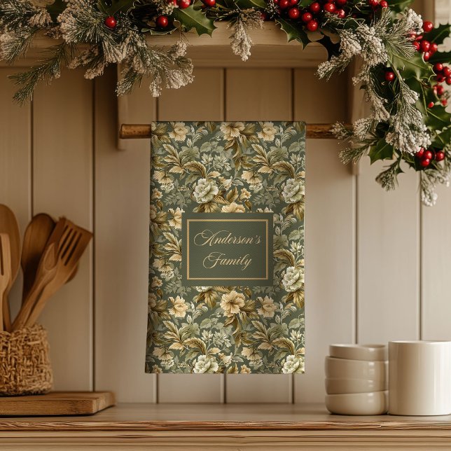 Botanical Pastel Look Personalised Modern Towel  (Botanical Pastel Look Personalized Modern Towel )