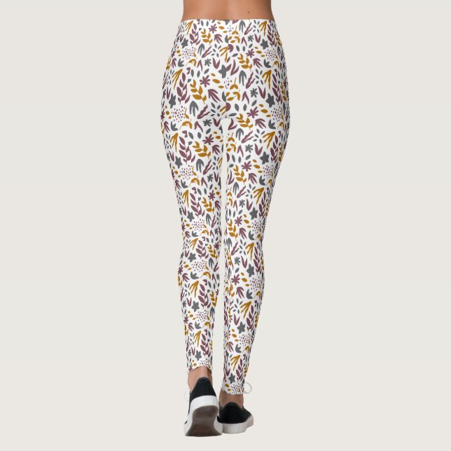 Botanical Pattern Customise Leggings (Back)