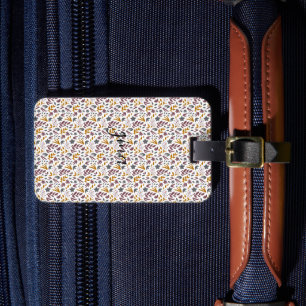 Botanical Pattern Customise Luggage Tag