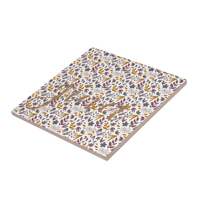 Botanical Pattern Customise Tile (Side)