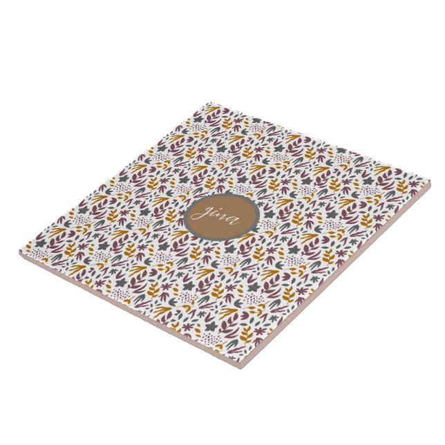 Botanical Pattern Customise Tile (Side)