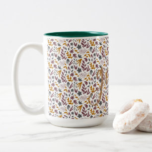 Botanical Pattern Customise Two-Tone Coffee Mug