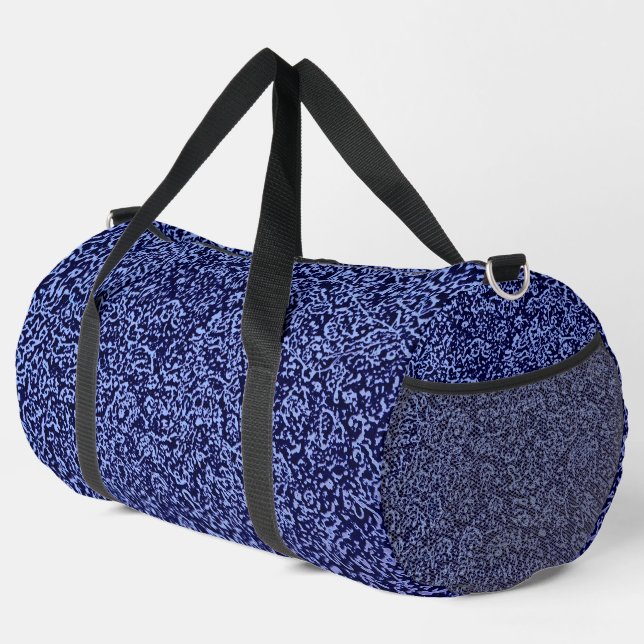 Botanical Pattern in Blue 1 Duffle Bag (Right Corner)