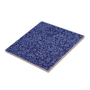 Botanical Pattern in Blue 1 Tile