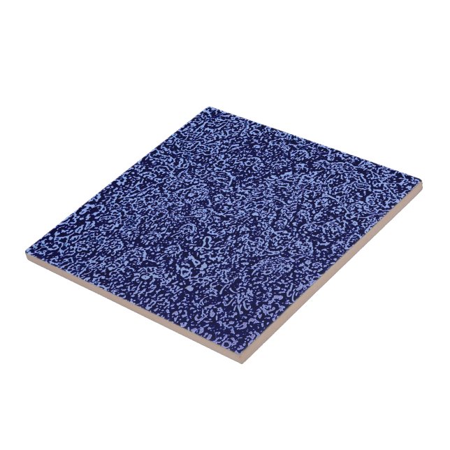 Botanical Pattern in Blue 1 Tile (Side)