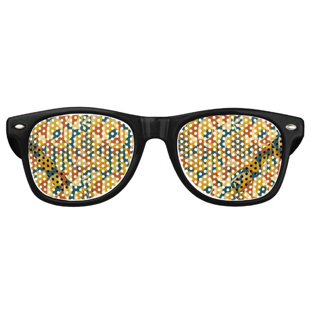 Botanical Pattern Retro Sunglasses (Front)