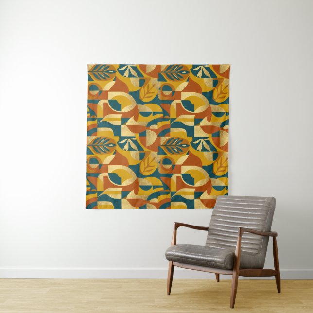 Botanical Pattern Tapestry (In Situ (Horizontal))