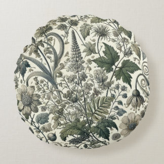 Botanical pattern throw pillow