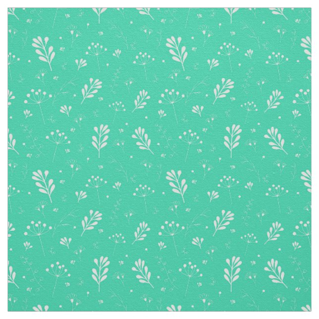 Botanical Pattern With Minimalistic Floral Element Fabric (Swatch)