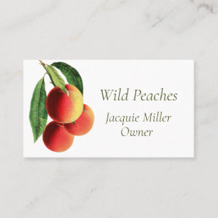 Botanical Peach Branch Business Card