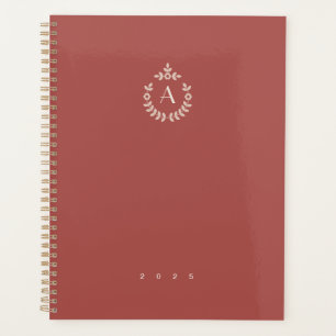 Botanical Pendant Crest Monogram Yearly Planner