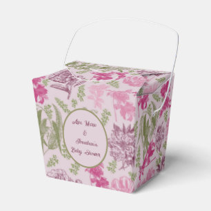 Botanical Peony Eucalyptus Girl Baby Shower Favour Box