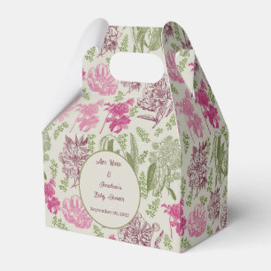 Botanical Peony Eucalyptus Girl Baby Shower  Favour Box