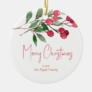 Botanical Personalised Christmas Ornaments