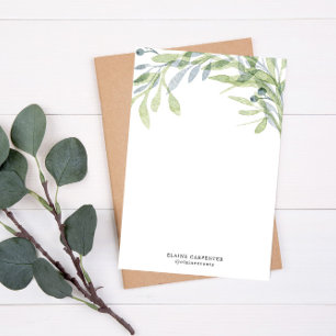 Botanical Personalised Monogram Stationery Paper