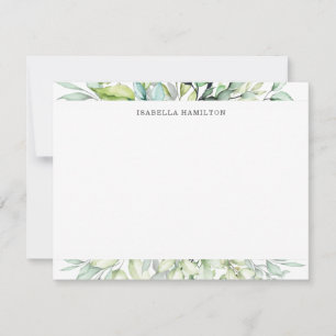 Botanical Personalised Stationery Card