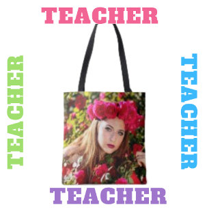 Botanical Petal Spring Red Pink Floral Flower Lady Tote Bag