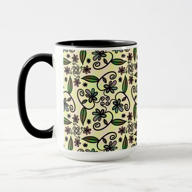 botanical petals coffee mug (Left)