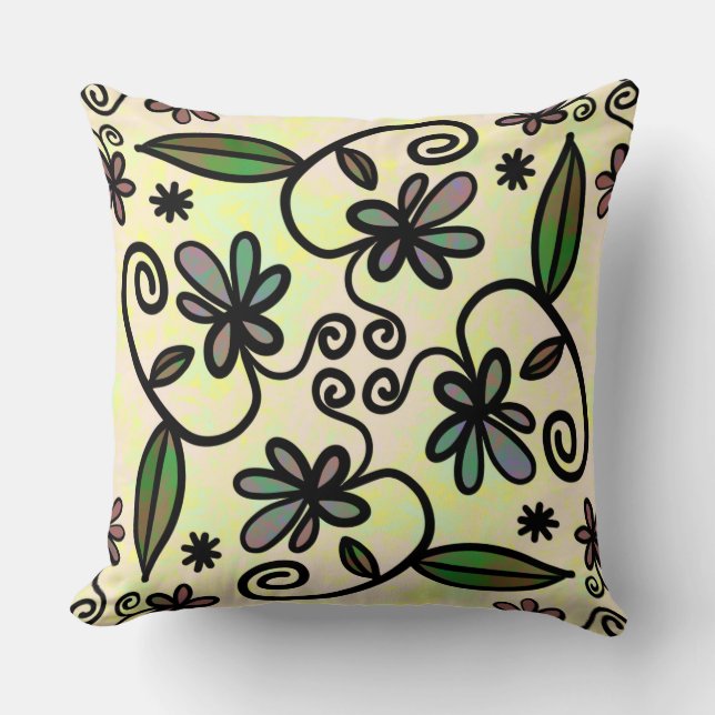 botanical petals pillow (Front)