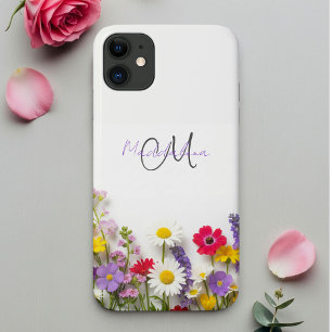 Botanical Phone Case with Wildflowers 