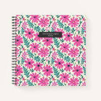 Botanical Pink Daisies Watercolor Pattern