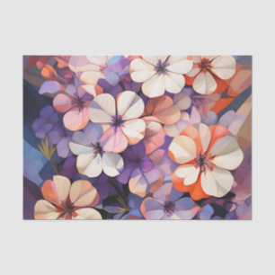 Botanical Plant Abstract Phlox Floral Tissue Paper