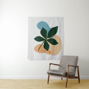 Botanical plant art tapestry