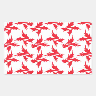 botanical plants rectangular sticker