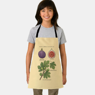 Botanical Plate Fig Ficus Carica Apron