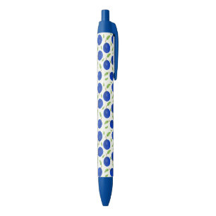 Botanical Plums Collection Ivory Black Ink Pen